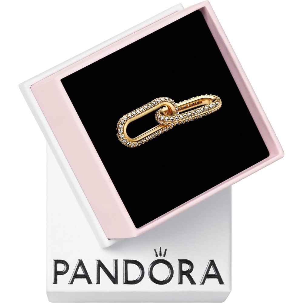 image:imagePANDORA ME Styling Pav Double Link Jewelry for Women Includes Gift Box14k goldplated unique metal blend