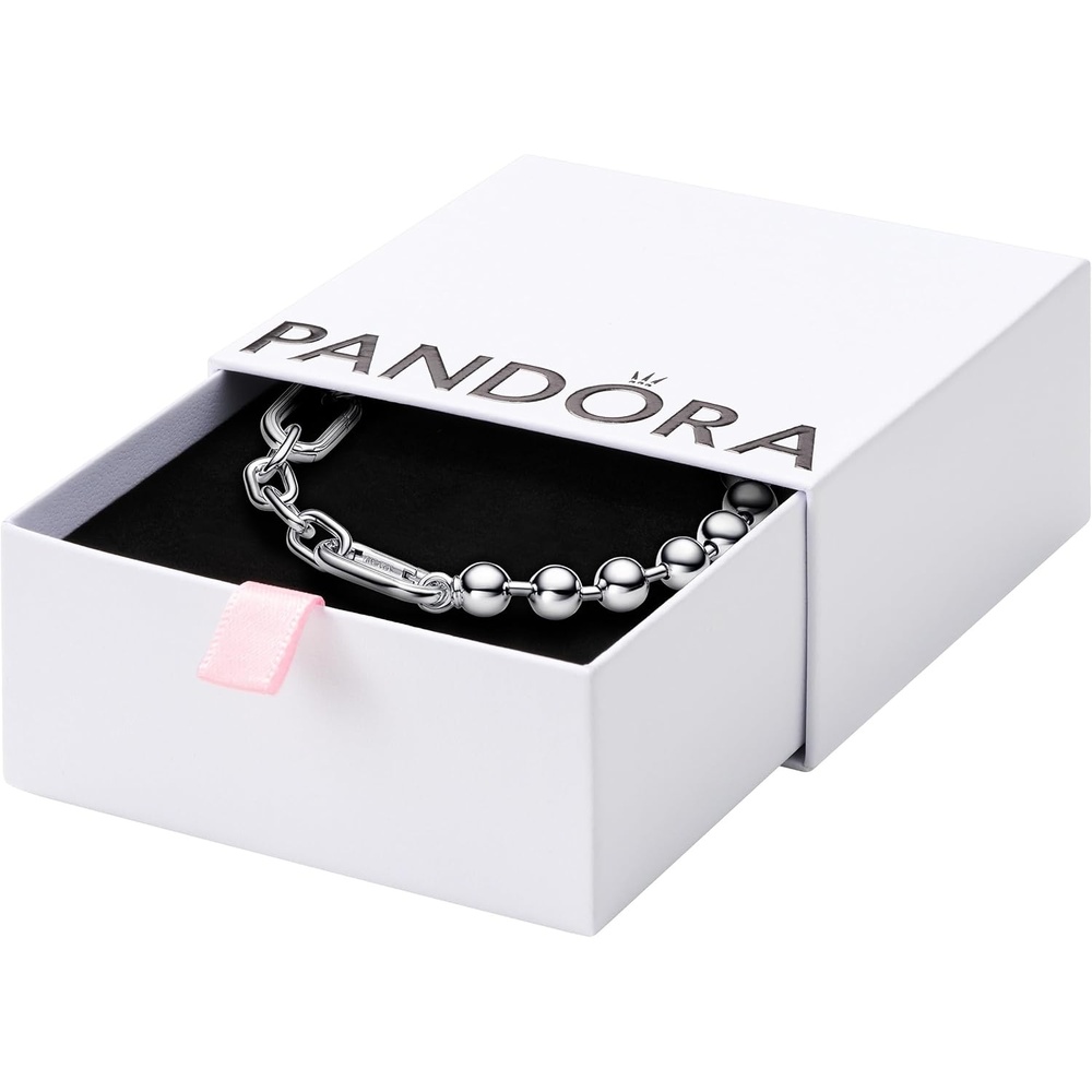 image:imagePANDORA Metal Bead amp Link Chain Bracelet Compatible ME Charms Gift for Her With Gift Box90 Inches