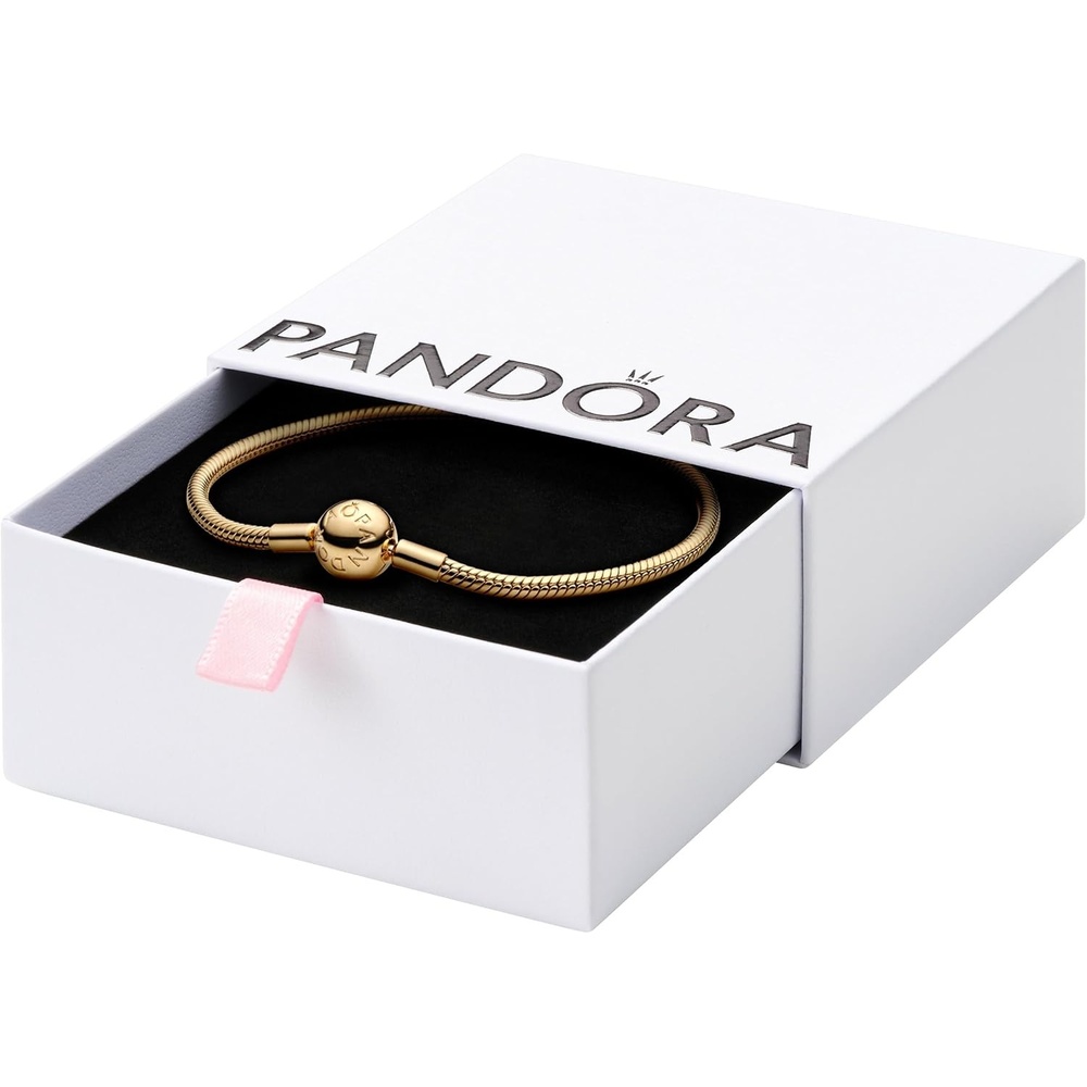 image:imagePANDORA Moments Snake Chain Bracelet HandFinished Charm Bracelet Jewelry for Her with Gift Box Compatible Moments Charms Sterling Silver91 Inches