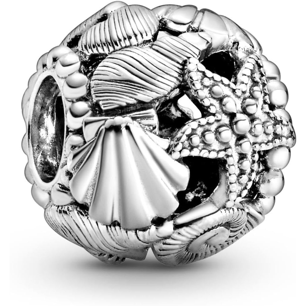 image:imagePANDORA Openwork Starfish Shells amp Hearts Charm Compatible Moments Bracelets Jewelry for Women Gift for Women in Your Life Made with Sterling Silver