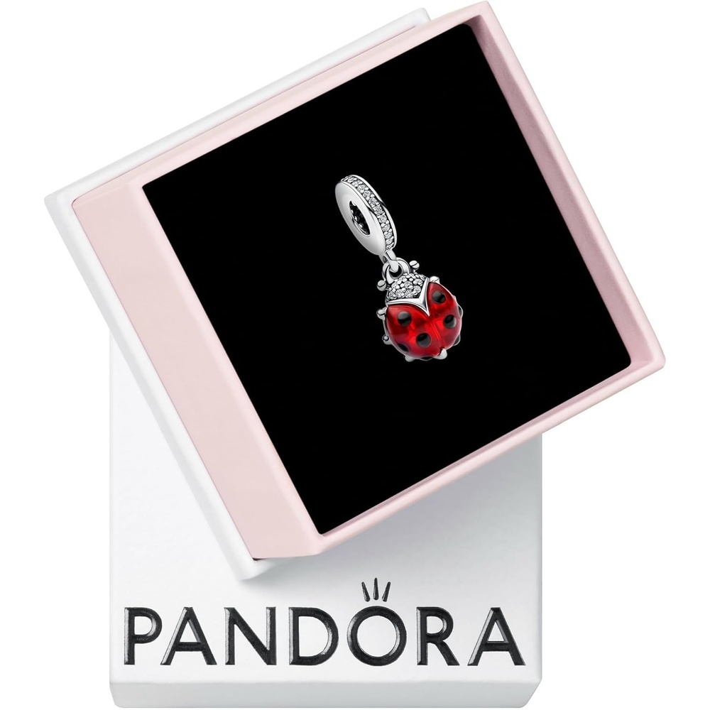 image:imagePANDORA Red Ladybug Dangle Charm Compatible with PANDORA Moments Jewelry for Women Gift for Her Made with Sterling Silver amp Enamel With Gift Box