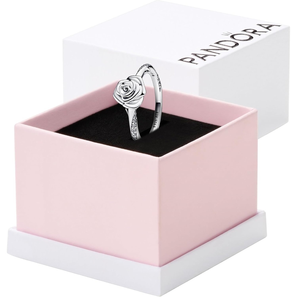 image:imagePANDORA Signature Ring Rose amp Clear CZ With Gift Box