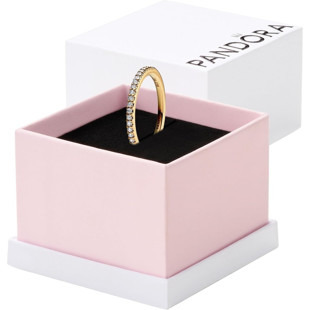 image:imagePANDORA Timeless Sparkling Band Ring Layering or Stackable RingYellow Gold