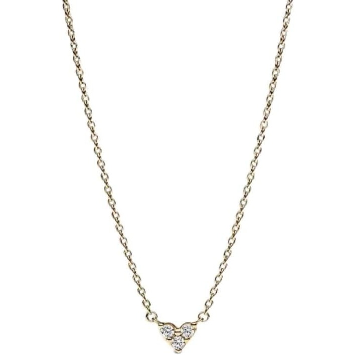 image:imagePANDORA Triple Stone Heart Collier Necklace Gift for Her Jewelry for Women With Gift Box 177Gold