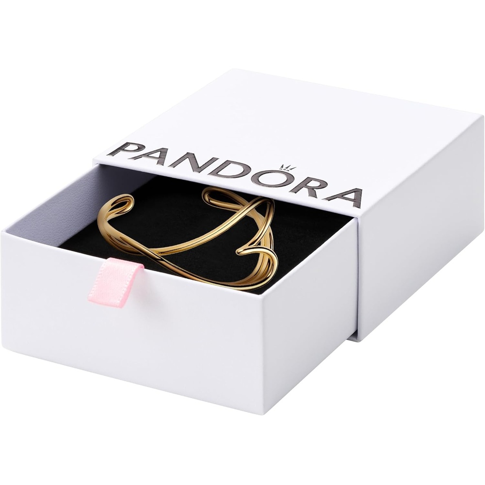 image:imagePANDORAOrganically Shaped Heart BangleGold plated With Gift BoxGold
