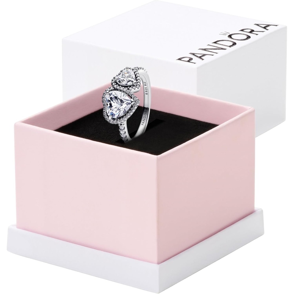 image:imagePANDORASparkling Halo Hearts RingSterling silverWith Gift Box