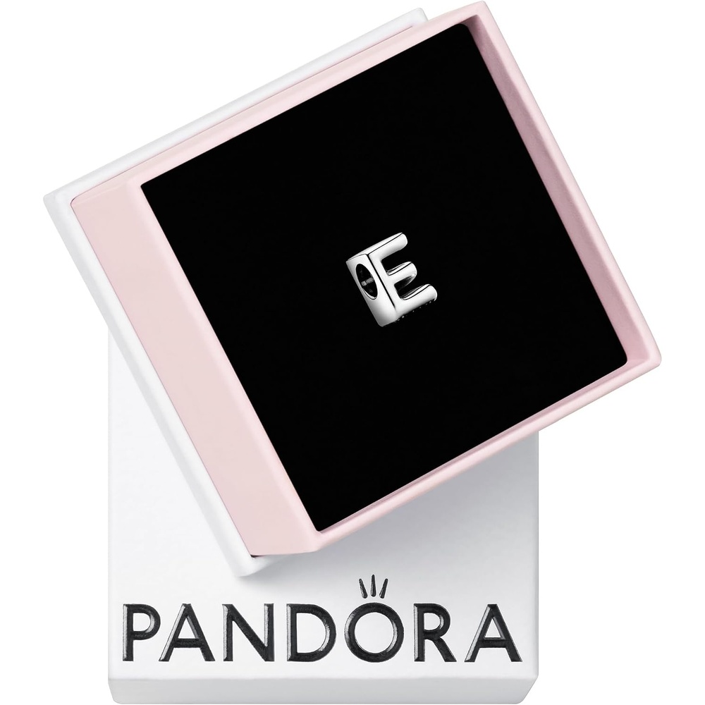 image:imagePandora Alphabet Charm Compatible Moments Gift for Her Made with Sterling Silver with Gift BoxLetter E