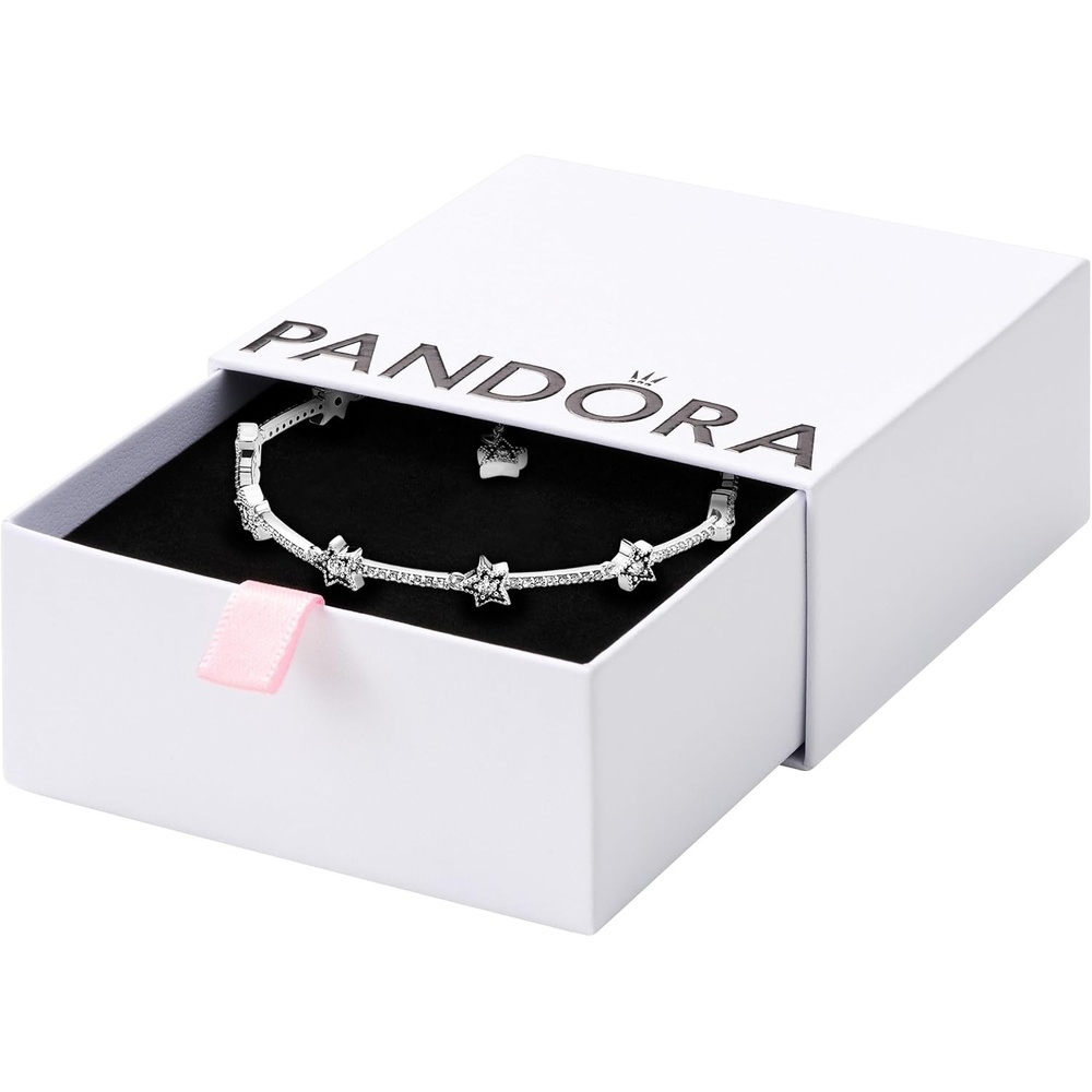 image:imagePandora Celestial Stars Bracelet Gift for Her Sterling Silver amp Cubic Zirconia Bracelet for Women With Gift Box63 Inches