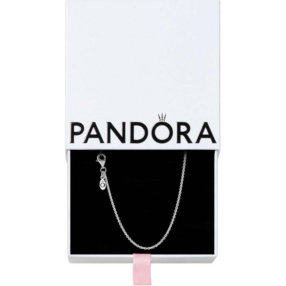 image:imagePandora Classic Cable Chain Necklace Thin Necklace Chain with Lobster Clasp Great Gift for Women Sterling Silver Adjustable Chain Necklace Comes with Gift Box315 inches
