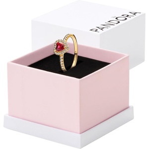 PANDORA Elevated Heart Ring – With Gift Box(Gold)