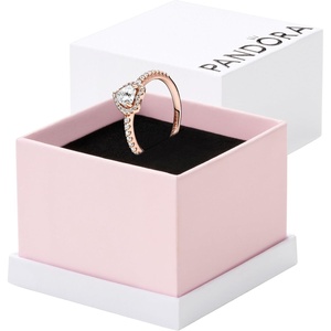 PANDORA Elevated Heart Ring(Rose Gold Clear)