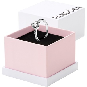 PANDORA Elevated Heart Ring(Silver Clear)