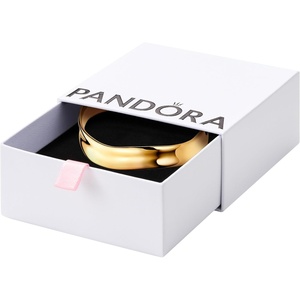 PANDORA Essence Organically Shaped Broad Open Bangle – 14k Gold-Plated Bangle – Bracelet for Women – Includes Gift Box(19)