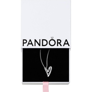 PANDORA Essence Organically Shaped Heart Pendant Necklace – Gift for Women – Includes Gift Box(Sterling silver)