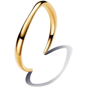 PANDORA Essence Organically Shaped Open Bangle – 14k Gold-Plated Bangle – Bracelet for Women – Includes Gift Box(16)