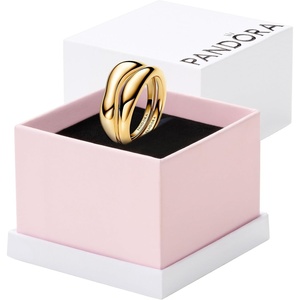 PANDORA Essence Organically Shaped Stacking Rings – Stackable Ring for Women – 14k Gold-Plated Ring – Includes Gift Box(5)