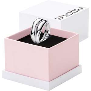 PANDORA Essence Organically Shaped Stacking Rings – Sterling Silver Ring – Layering & Stacking Ring for Women – Includes Gift Box(7)