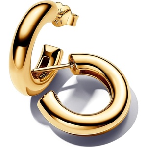 PANDORA Essence Round Open Hoop Earrings – 14k Gold-Plated Earrings – Gift for Her – Includes Gift Box