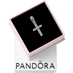 PANDORA Jewelry Sparkling Cross Cubic Zirconia Pendant in Sterling Silver – Comes with Gift Box
