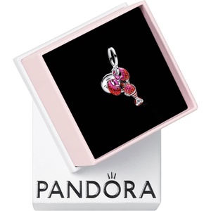 PANDORA Lobster Dangle Charm | Sterling Silver, Enamel & Cubic Zirconia, Compatible with PANDORA Moments & ME, Jewelry for Women with Gift Box