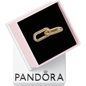 PANDORA ME Styling Pavé Double Link – Jewelry for Women – Includes Gift Box(14k gold-plated unique metal blend)