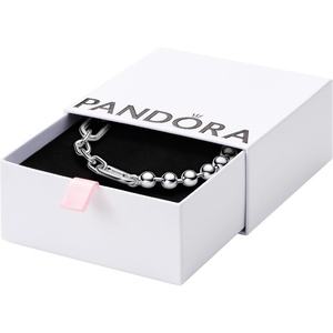 PANDORA Metal Bead & Link Chain Bracelet – Compatible ME Charms – Gift for Her – With Gift Box(6.3 Inches)