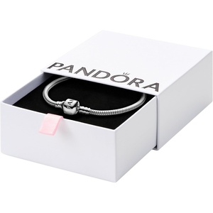 PANDORA Moments Barrel Clasp Snake Chain Bracelet – Bracelet for Women – With Gift Box(Gold)