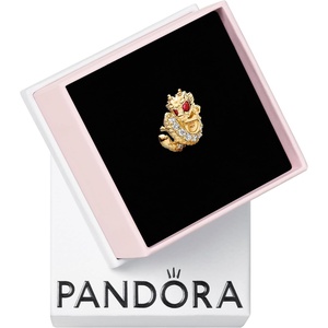 PANDORA Moments Dragon Charm – 14K Gold-Plated Charm – Jewelry for Women – Includes Gift Box