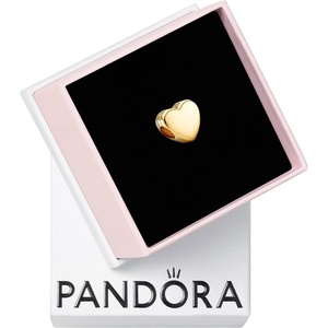 PANDORA Moments Engravable Heart Charm – Jewelry for Women – Includes Gift Box(14k gold-plated unique metal blend)