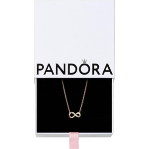 PANDORA Moments Sparkling Infinity Collier Necklace – Stunning Women’s Jewelry – Gift for Her – With Gift Box(Gold)
