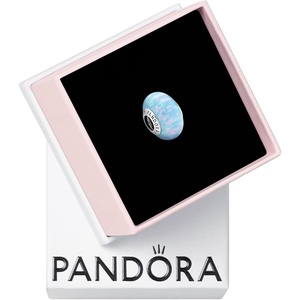 PANDORA Opalescent Charm – Summer Jewelry – Compatible Moments – Gift for Her – Sterling Silver with Blue Opal – With Gift Box(Ocean Blue)