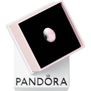 PANDORA Opalescent Charm – Summer Jewelry – Compatible Moments – Gift for Her – Sterling Silver with Blue Opal – With Gift Box(Pink)