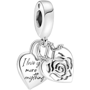 PANDORA Rose Heart Padlock Dangle Charm – Compatible Moments – Stunning Women’s Jewelry – Made with Sterling Silver – With Gift Box