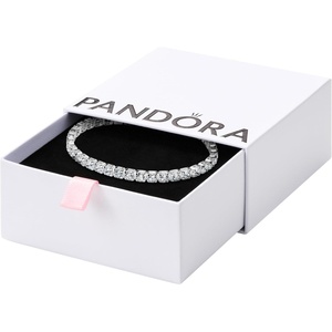 PANDORA Sparkling Bold Tennis Bracelet(Silver)