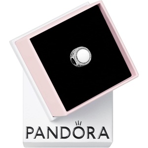 PANDORA Sparkling Button Charm – Compatible Moments – Jewelry for Women – Gift for Her – Made with Sterling Silver & Cubic Zirconia – With Gift Box