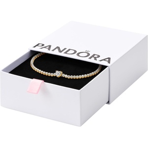 PANDORA Sparkling Heart Tennis Bracelet(Gold)