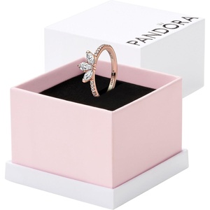 PANDORA Sparkling Herbarium Cluster Ring – Ring for Women – Layering or Stackable Ring – Gift for Her – Clear Cubic Zirconia – With Gift Box(Rose Gold)