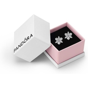 PANDORA Sparkling Herbarium Cluster Stud Earrings – Gift for Her – Sterling Silver Stud Earrings with Clear Cubic Zirconia – Jewelry for Women – With Gift Box