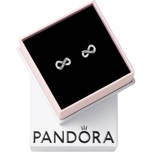 PANDORA Sparkling Infinity Stud Earrings – Stunning Women’s Earrings – Gift for Her – Sterling Silver & Cubic Zirconia – with Gift Box
