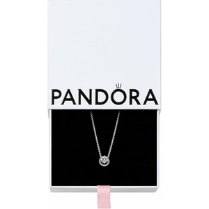 PANDORA Sparkling Round Halo Pendant Collier Necklace – Gift for Women – Includes Gift Box – 17.7″(Sterling Silver)