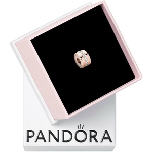 PANDORA Sparkling Row Spacer Charm – Gift for Her – Compatible Moments Rose with Cubic Zirconia – With Gift Box