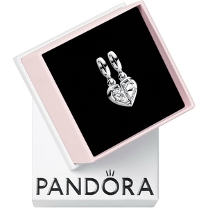 PANDORA Splittable Mother & Daughter Dangle Charm – Compatible with PANDORA Me & Moments – Gift for Women – Sterling Silver with Clear Cubic Zirconia – With Gift Box