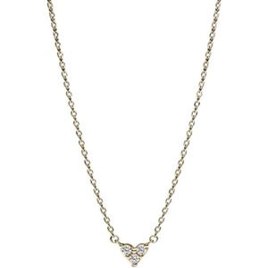 PANDORA Triple Stone Heart Collier Necklace – Gift for Her – Jewelry for Women – With Gift Box – 17.7″(Gold)