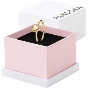 PANDORA-Engravable Heart Halo Ring-With Gift Box(Gold)