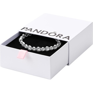 PANDORA-Halo Hearts Bracelet-Sterling silver-With Gift Box(Silver)