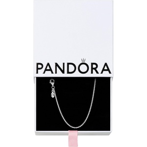 Pandora Classic Cable Chain Necklace – Thin Necklace Chain with Lobster Clasp – Great Gift for Women – Sterling Silver Adjustable Chain Necklace – Comes with Gift Box(35.4 inches)