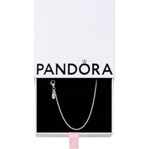 Pandora Classic Cable Chain Necklace – Thin Necklace Chain with Lobster Clasp – Great Gift for Women – Sterling Silver Adjustable Chain Necklace – Comes with Gift Box(31.5 inches)