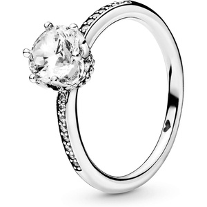 Pandora Clear Sparkling Crown Solitaire Ring – Promise Ring for Women – Gift for Her – With Gift Box