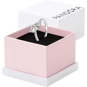 Pandora Double Heart Sparkling Ring – Sterling Silver Ring for Women – Gift for Her Sterling Silver with Clear Cubic Zirconia – With Gift Box