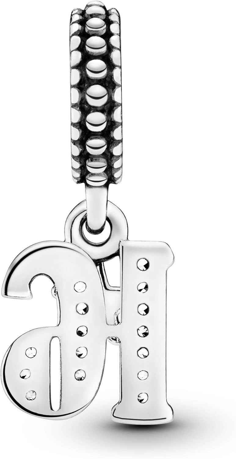 image:imagePANDORA 16th Celebration Dangle Charm Bracelet Charm for PANDORA Moments Bracelets Sterling Silver with Clear Cubic Zirconia Gift for Her Jewelry for Women with Gift Box